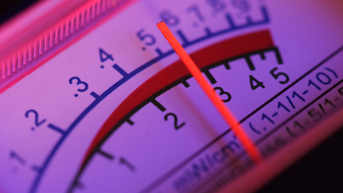Close up of emf reader