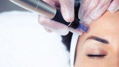 Photo of woman using miconeedling pen at home
