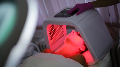 Red Light Therapy Device Being Used