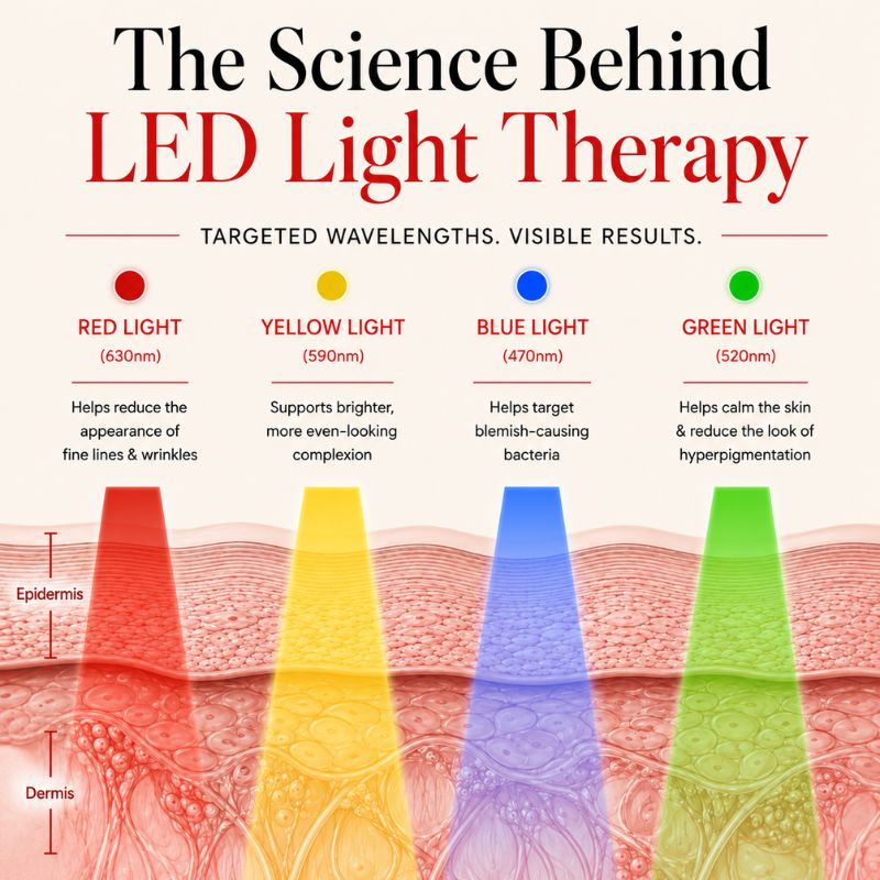 7colourledlighttherapymaskwavelengths