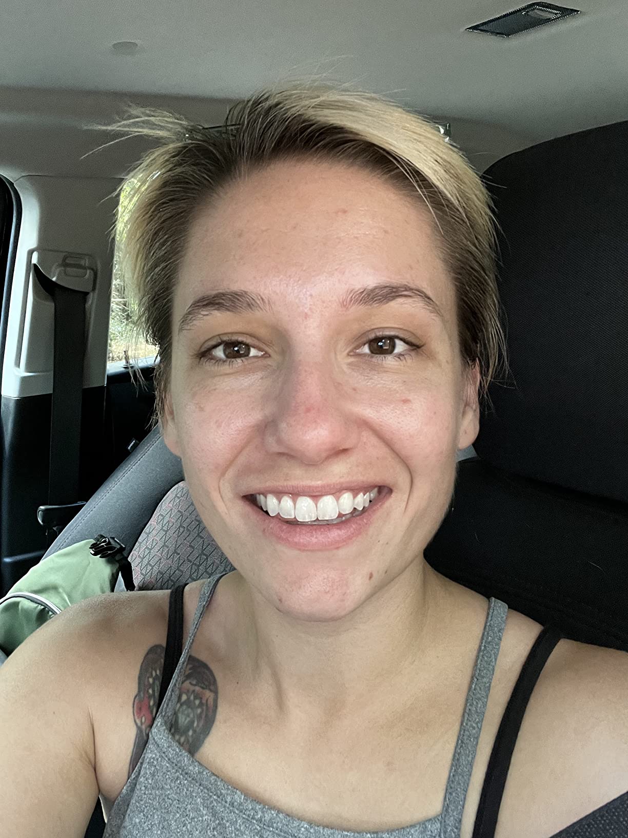 Lady Smiling into the camera