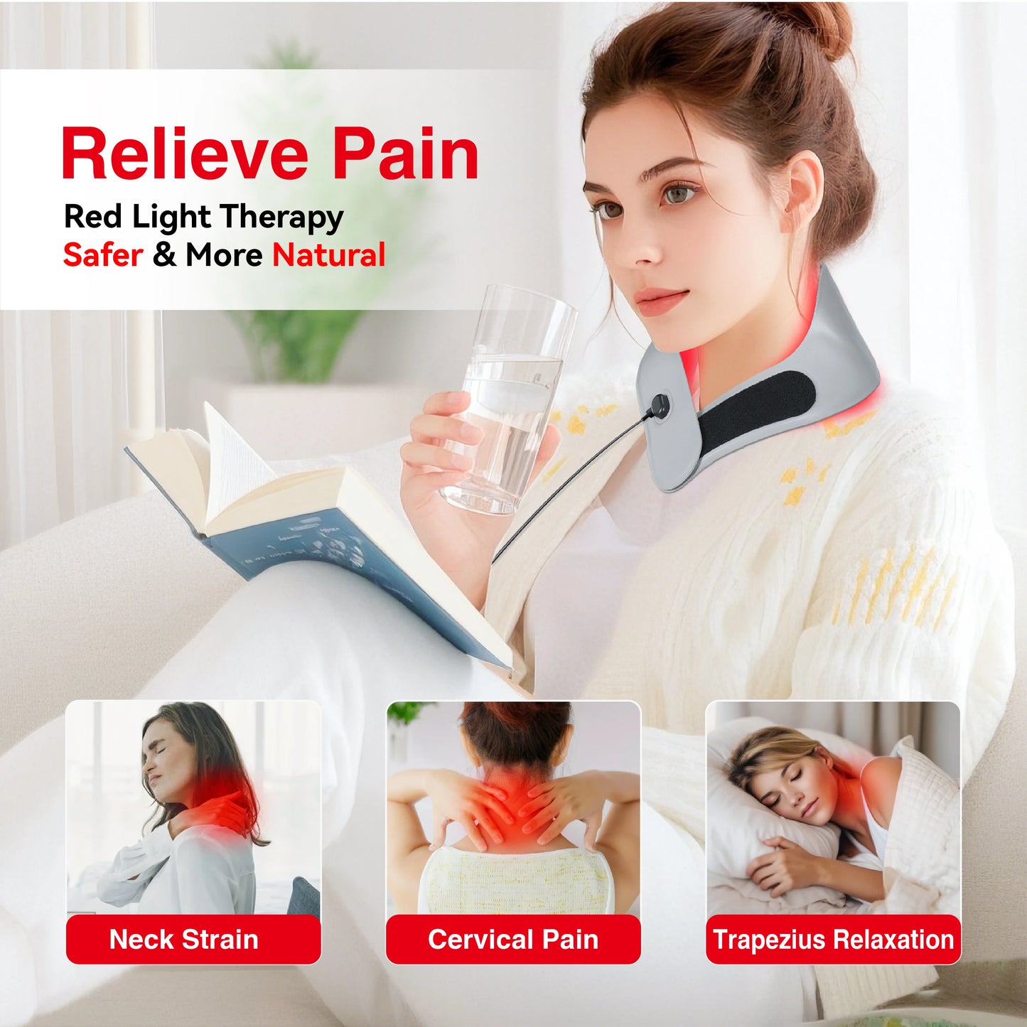 Red Light Therapy for Neck Wearable