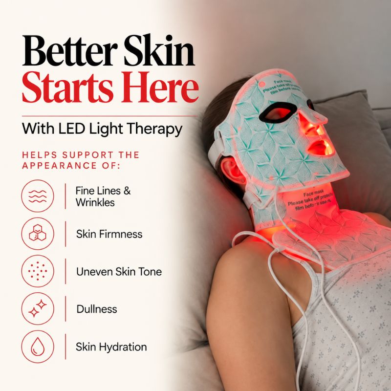 benefitsofusingledlighttherapymaskgraphic