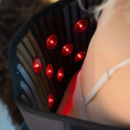 extremecloseupofWearablePemfBeltwithRedLightTherapy