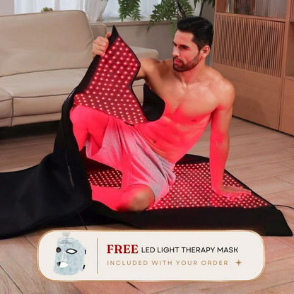 man_opening_up_red_light_therapy_bed_with_offer