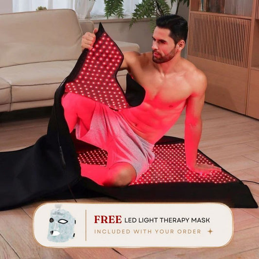 man_opening_up_red_light_therapy_bed_with_offer
