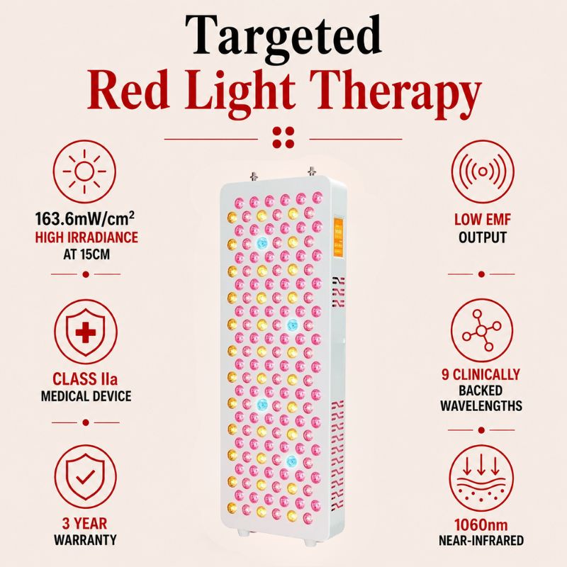 medicalgraderedlighttherapypanelss200features