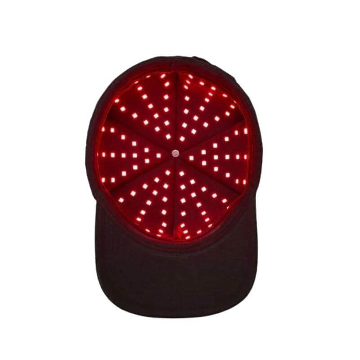 red light therapy cap underside white background