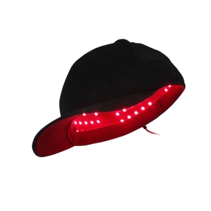 red light therapy cap white background