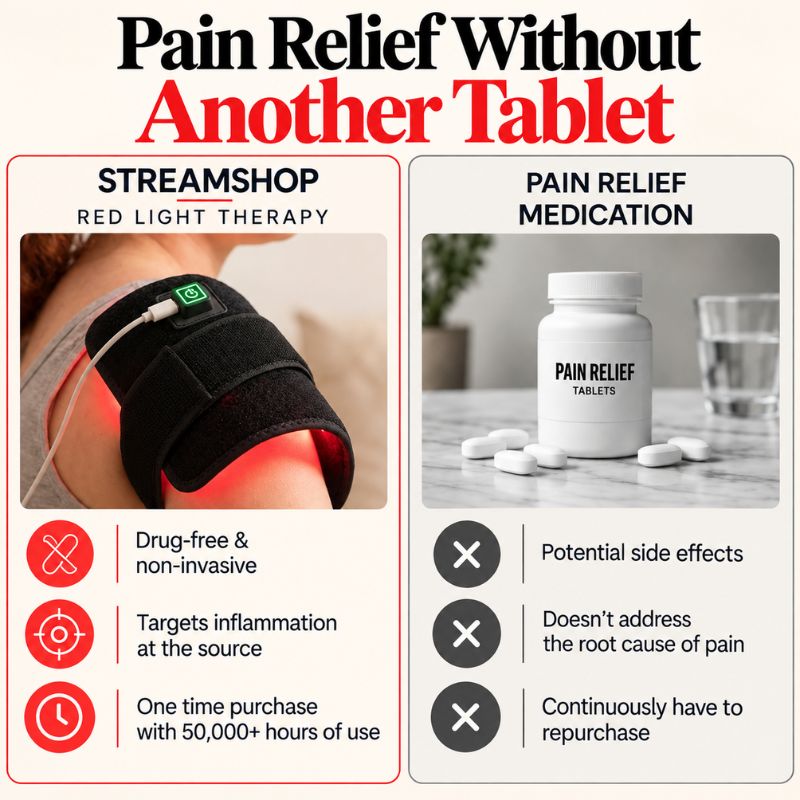 redlighttherapypadvspainreliefmedication
