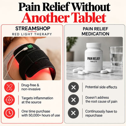 redlighttherapypadvspainreliefmedication