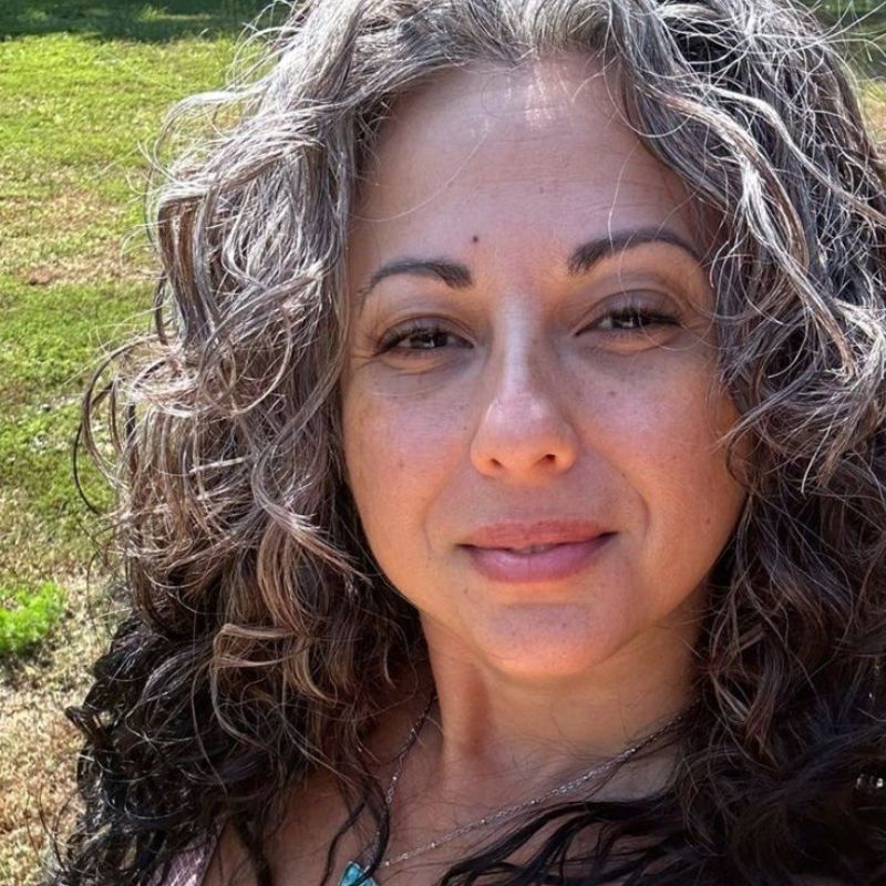 woman staring at camera