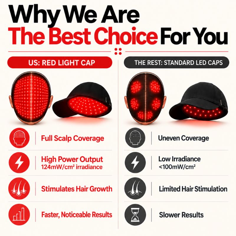whywearethebestchoiceredlighttherapycap