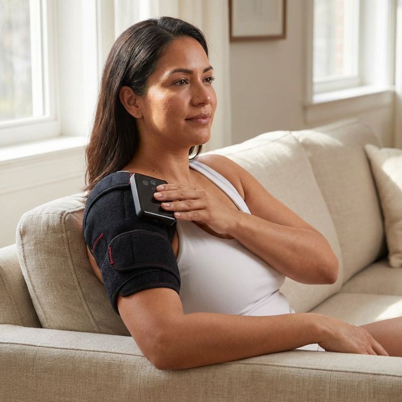 woman_hold_red_light_therapy_joint_brace_on_shoulder